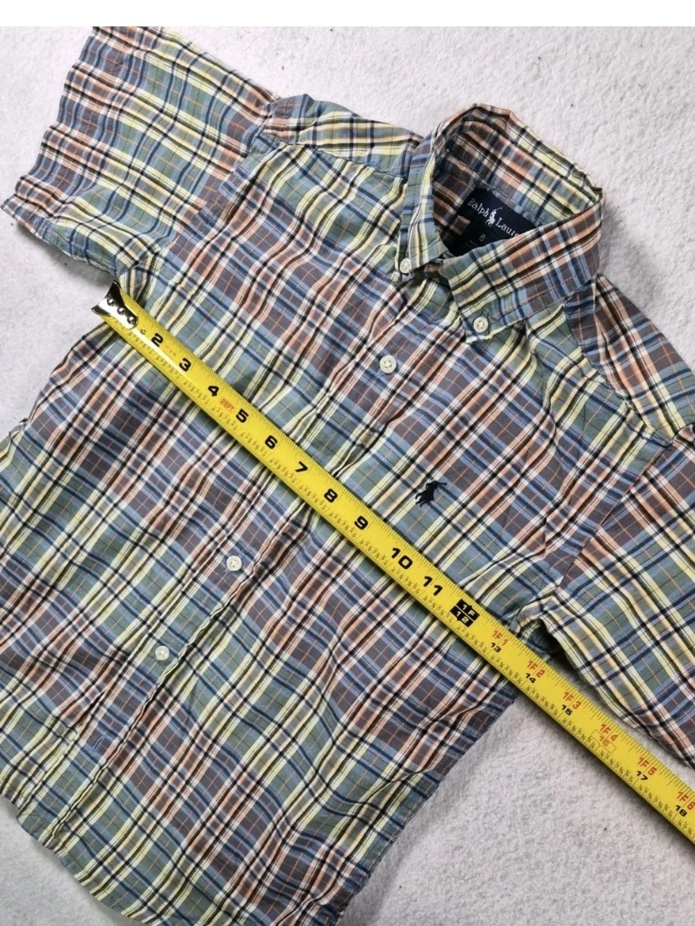 Ralph Lauren Boys/Toddler Plaid Shirt Size 6 Short Sleeve Button Down Classic